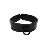 Rouge Garments Plain Black Leather Collar - Adult Planet - Online Sex Toys Shop UK